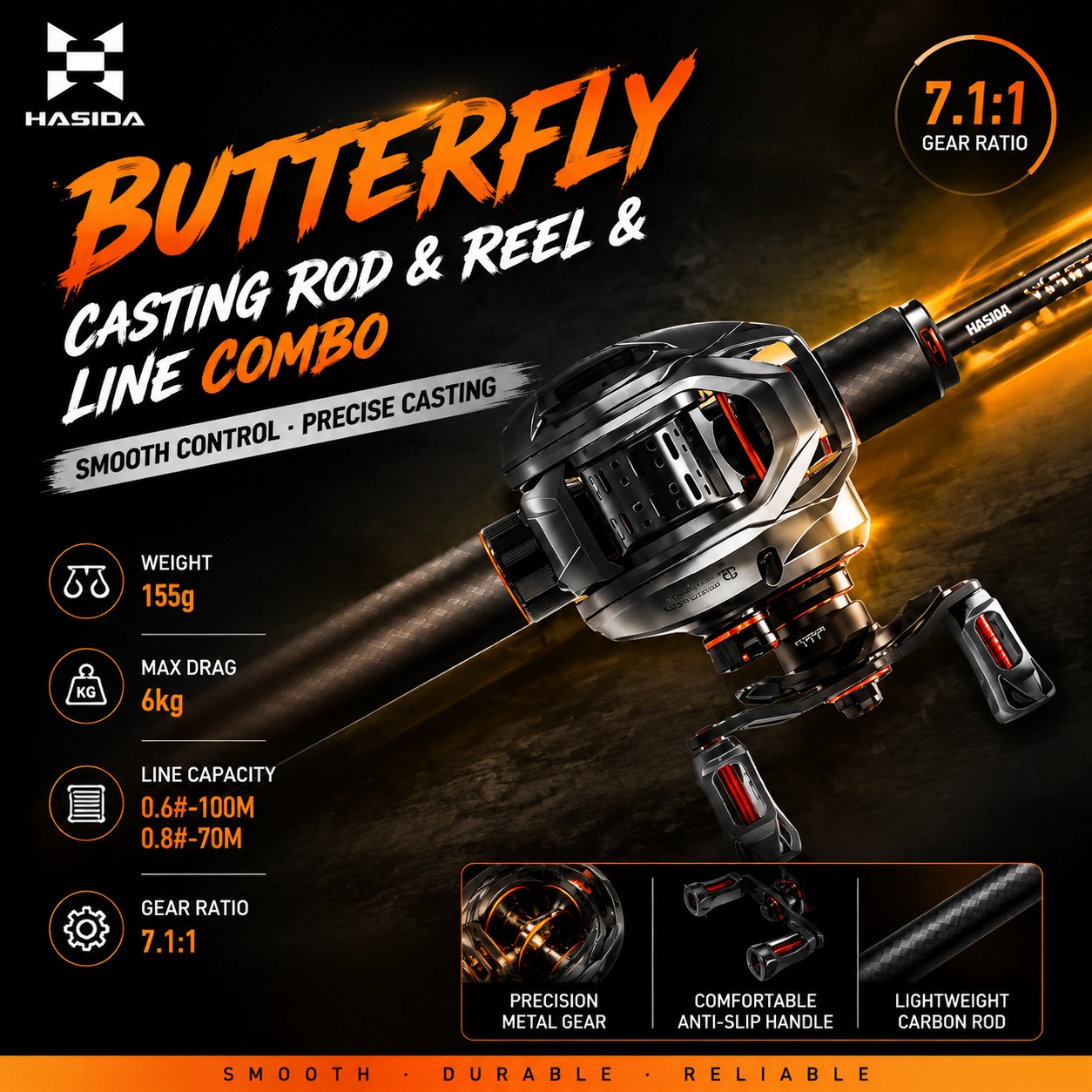 Saltwater Line - HASIDA BFS Carbon Fiber Fishing Rod
