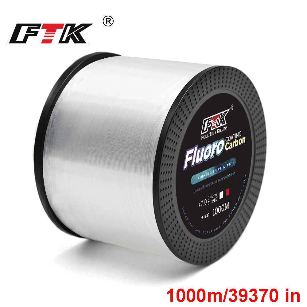 Fluorocarbon Line - FTK 1000M Nylon Fishing Line Super