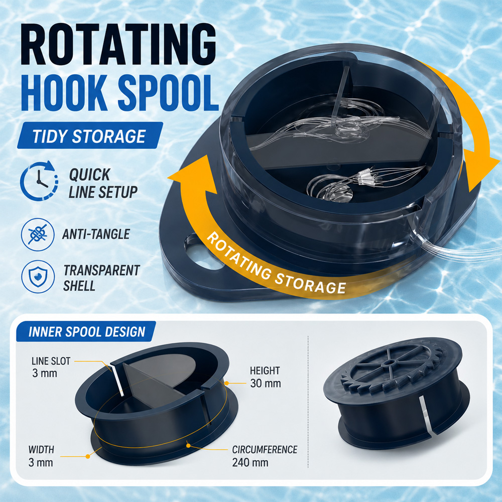 VIKINGAR Portable Swivel Sub‑l - огляд і ціна Fishing Line Box